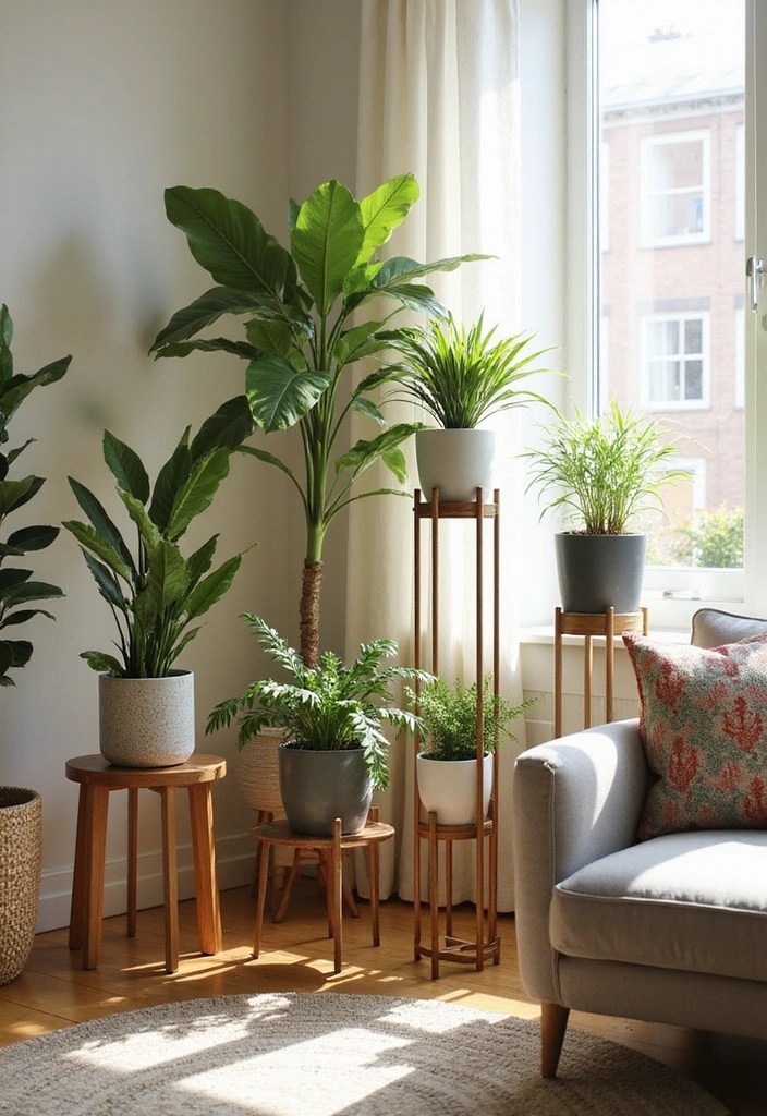 10 Indoor Plant Styling Hacks That Will Instantly Elevate Your Home Decor! - 1. Use Plant Stands for Vertical Interest