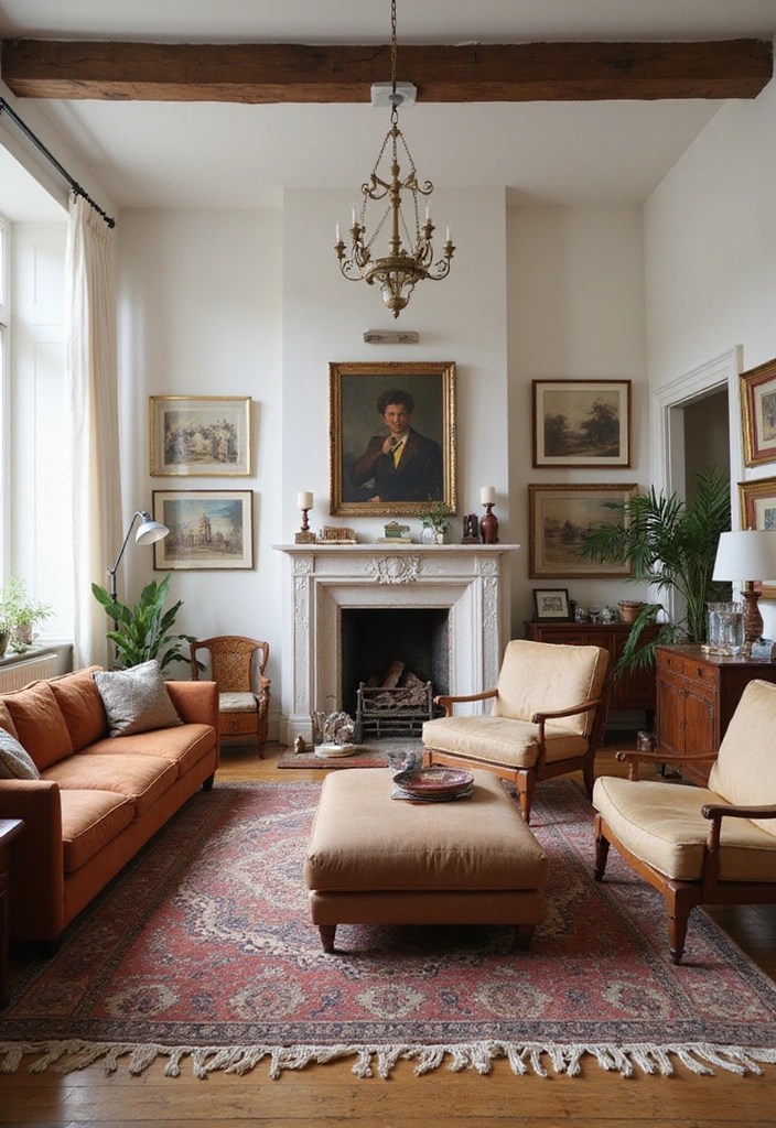 12 Stunning Bohemian Living Room Ideas That'll Make You Want to Redecorate Today! - 12. Mixing Eras and Styles