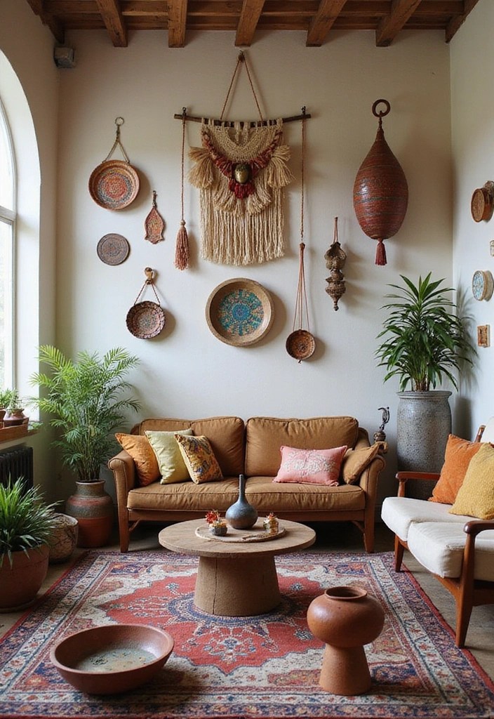 12 Stunning Bohemian Living Room Ideas That'll Make You Want to Redecorate Today! - 4. Artisanal Touches