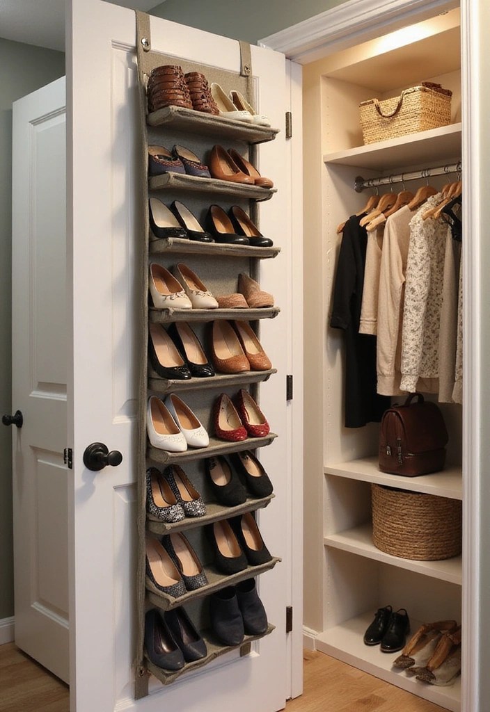 19 Mind-Blowing Organization Hacks That Will Transform Your Home! - 5. Closet Door Storage Racks