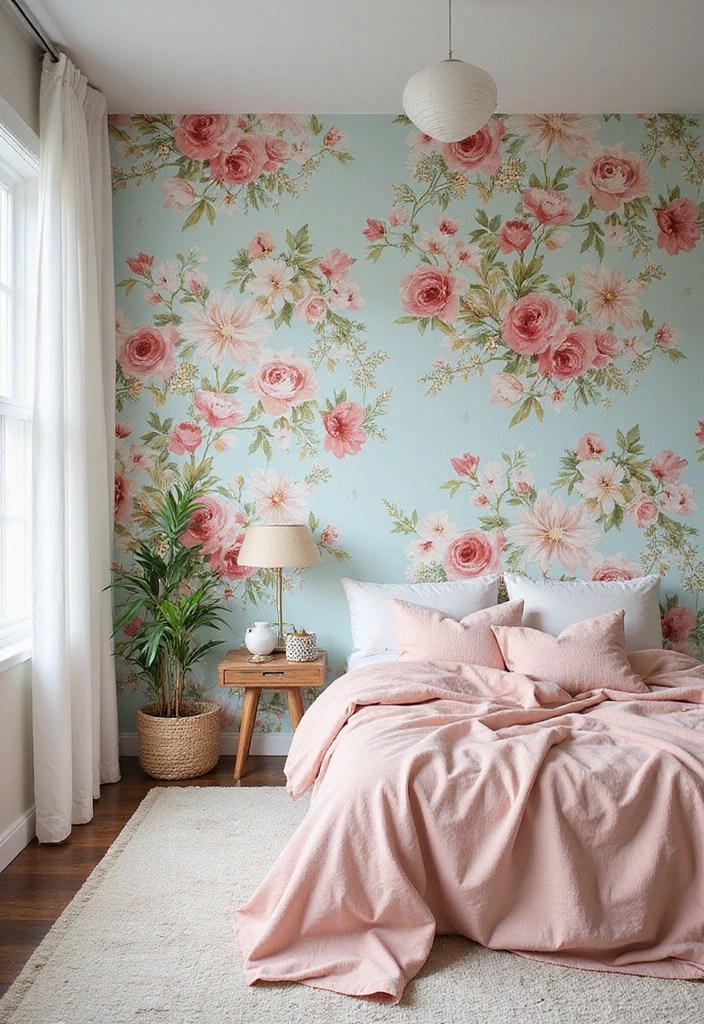 21 Dreamy Bedroom Makeovers That Cost Less Than $100 (You Won't Believe #7!) - 14. Removable Wallpaper