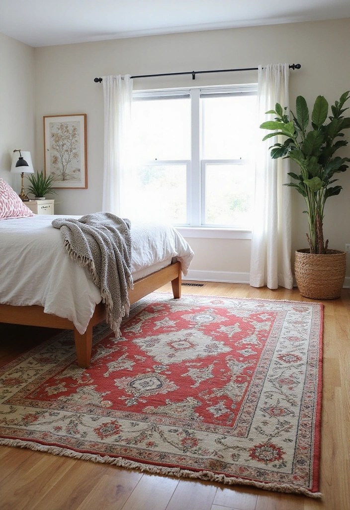 21 Dreamy Bedroom Makeovers That Cost Less Than $100 (You Won't Believe #7!) - 15. Layered Rugs