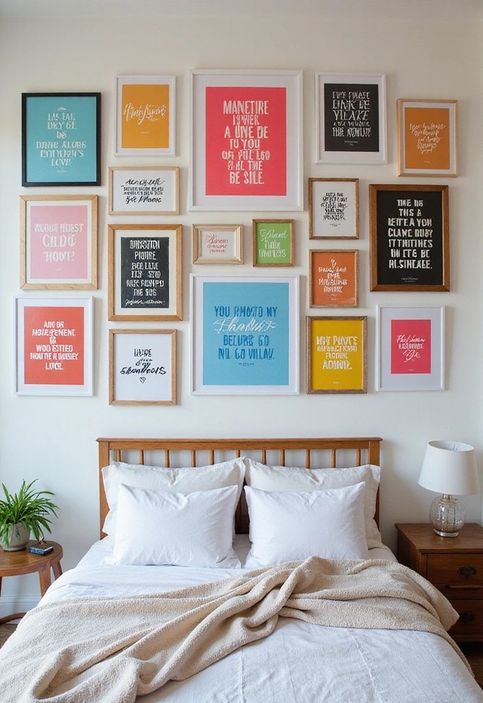 21 Dreamy Bedroom Makeovers That Cost Less Than $100 (You Won't Believe #7!) - 17. Inspirational Quote Wall