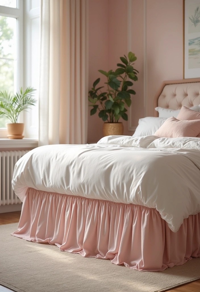 21 Dreamy Bedroom Makeovers That Cost Less Than $100 (You Won't Believe #7!) - 3. Stylish Bed Skirt